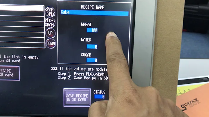 Proface Filling Data (Recipe) demo