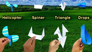 best 4 paper helicopter toy (flying), top 4 flying toy, paper drops helicopter, spinning toy