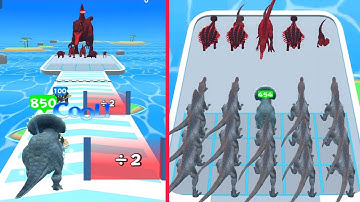 Max Level of Merge Master Dinosaur Dino Leveling: Eat & Run Big Dinosaur 🦖 🦕 Gameplay