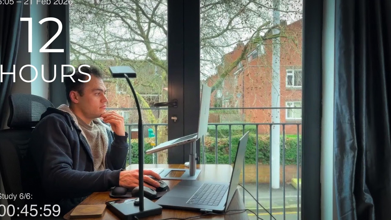 12-Hour LIVE Study With Me 🎓 | Cozy UK Ambience | Custom Pomodoro Timer | Deep Work Mode