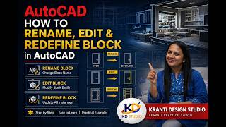 HOW TO RENAME BLOCK, EDIT BLOCK AND REDEFINE BLOCK IN AUTOCAD