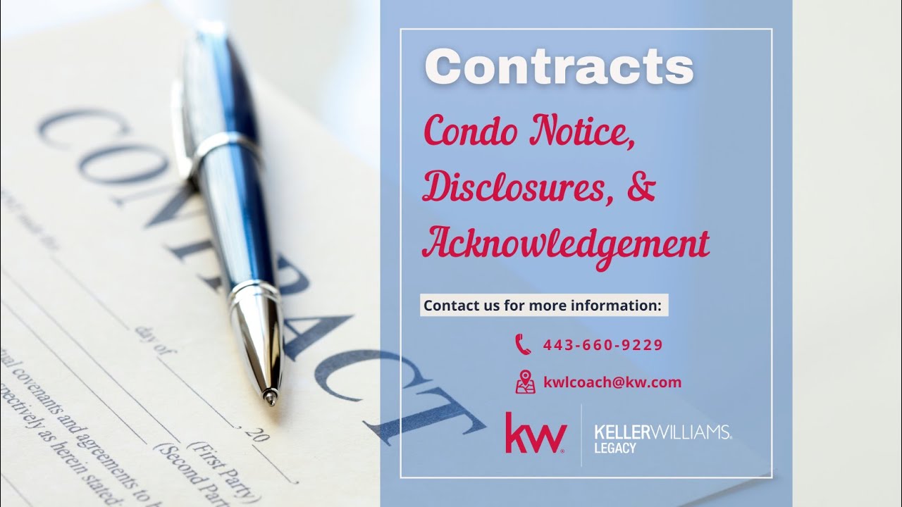 Condo Notice, Disclosures, and Acknowledgment YouTube