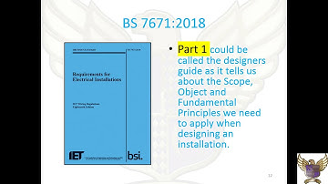 Intro to part 1 of the 18th Edition IET Wiring Regulations
