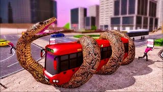 Anaconda snake city attack mass destruction |  #simulator #snake  #games screenshot 4
