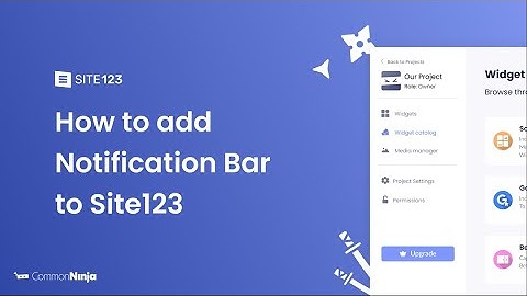 How to add a Notification Bar to Site123