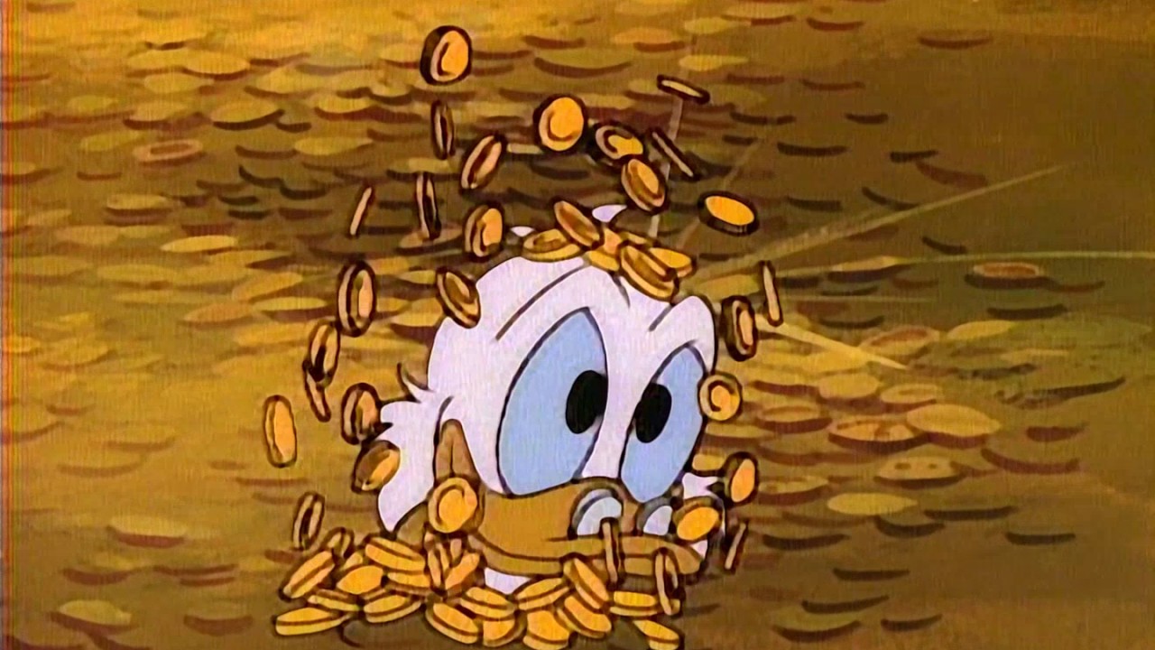 Скрудж макдак ныряет в золото картинка