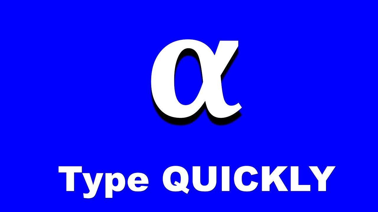 How to Insert ALPHA SYMBOL in Word - [ Greek Letter Sign: α