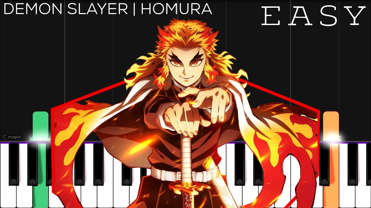 Demon Slayer - Homura - Kimetsu no Yaiba The Movie - Mugen Train Theme - LiSA | EASY Piano Tutorial