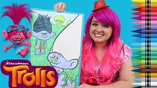Coloring Trolls Branch & Guy Diamond GIANT Coloring Book Page Crayola Crayons | KiMMi THE CLOWN