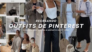 recreando outfits *aesthetic* de Pinterest con prendas básicas | primavera 2023 | effortless look 🌺 - YouTube