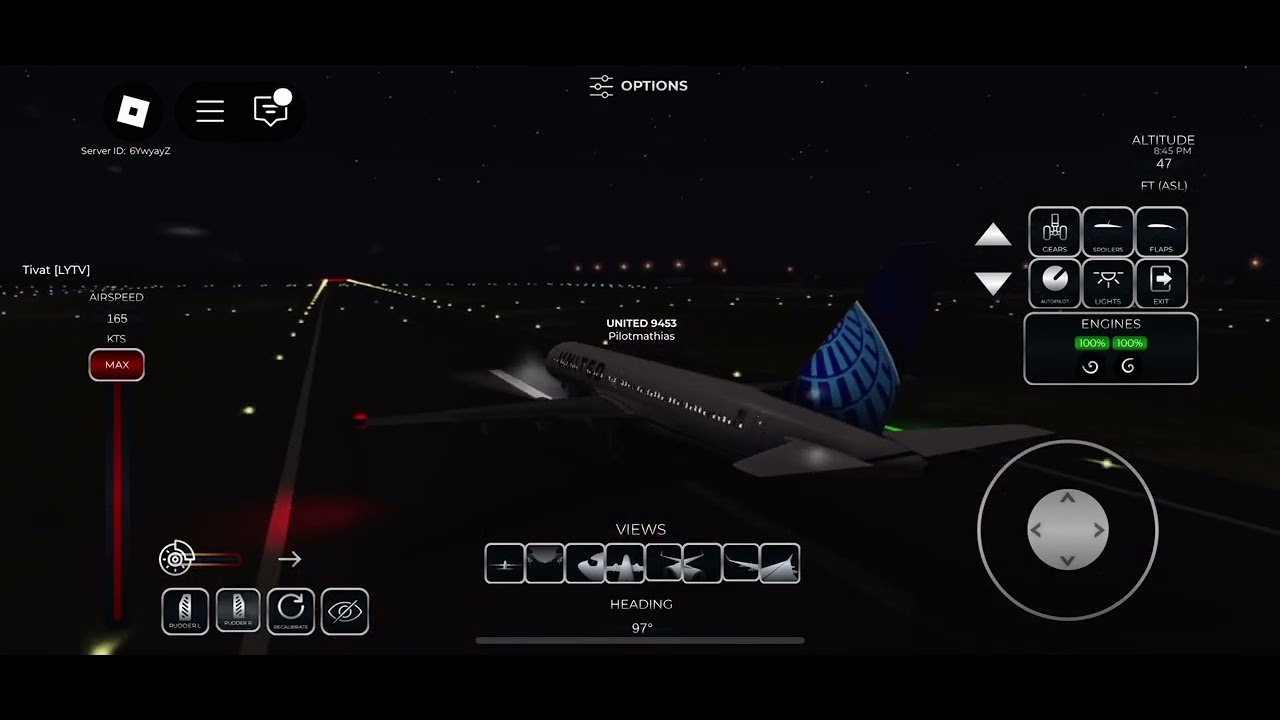 Playing PF with working jetways and United Airlines Boeing 757 - YouTube
