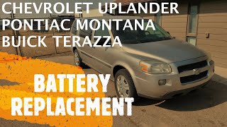 BATTERY REMOVAL / REPLACEMENT - Chevy Uplander / Pontiac Montana / Buick Terazza