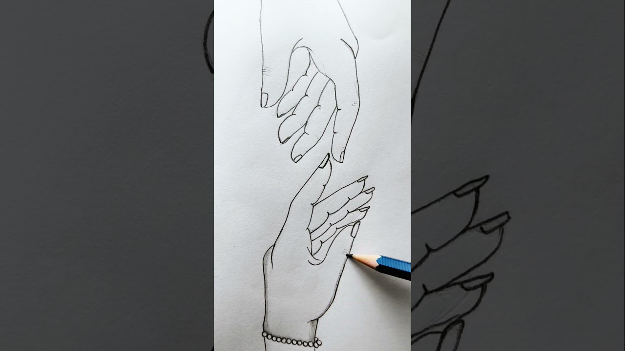 Couple hand drawing 
