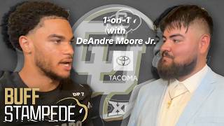 1-on-1 with Colorado WR DeAndre Moore Jr on CU s 2026 Fall Sports Media Day w Leo Rivera IV