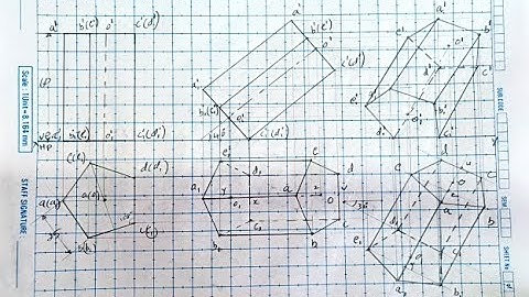 Projection of Solids problem 5. Engineering drawing solids computer Aided engineering drawing CAED
