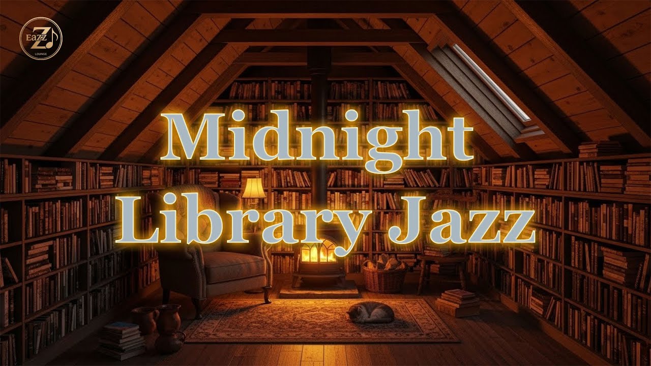 Midnight Library Jazz 📚 Soft & Mellow Melodies for Deep Reading (No Repeats)