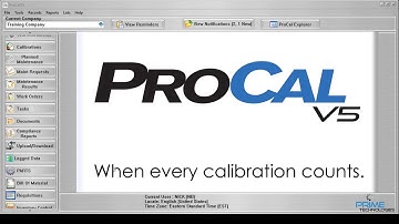 Performing Calibrations with ProCalV5