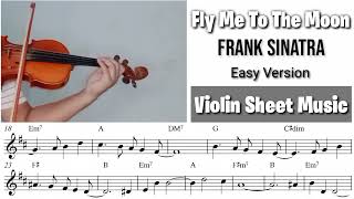 Free Sheet || Fly Me To The Moon  Frank Sinatra || Violin Sheet Music
