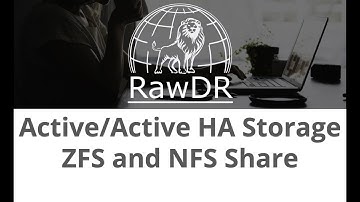 Setup RawDR Active/Active HA Storage with ZFS and NFS Shared Storage