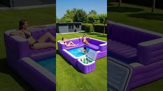 Loving These Inflatable Sofa Pools With Built-In Cooler