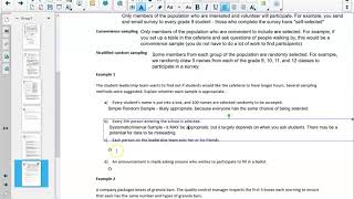Math9 :: Unit 9 :: 9.4 - Methods of Sample Selection