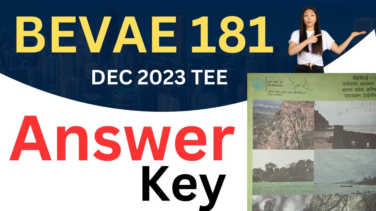 BEVAE 181 || Answer Key Dec 2023 TEE || आ गया भई आपका #AnswerKey - YouTube