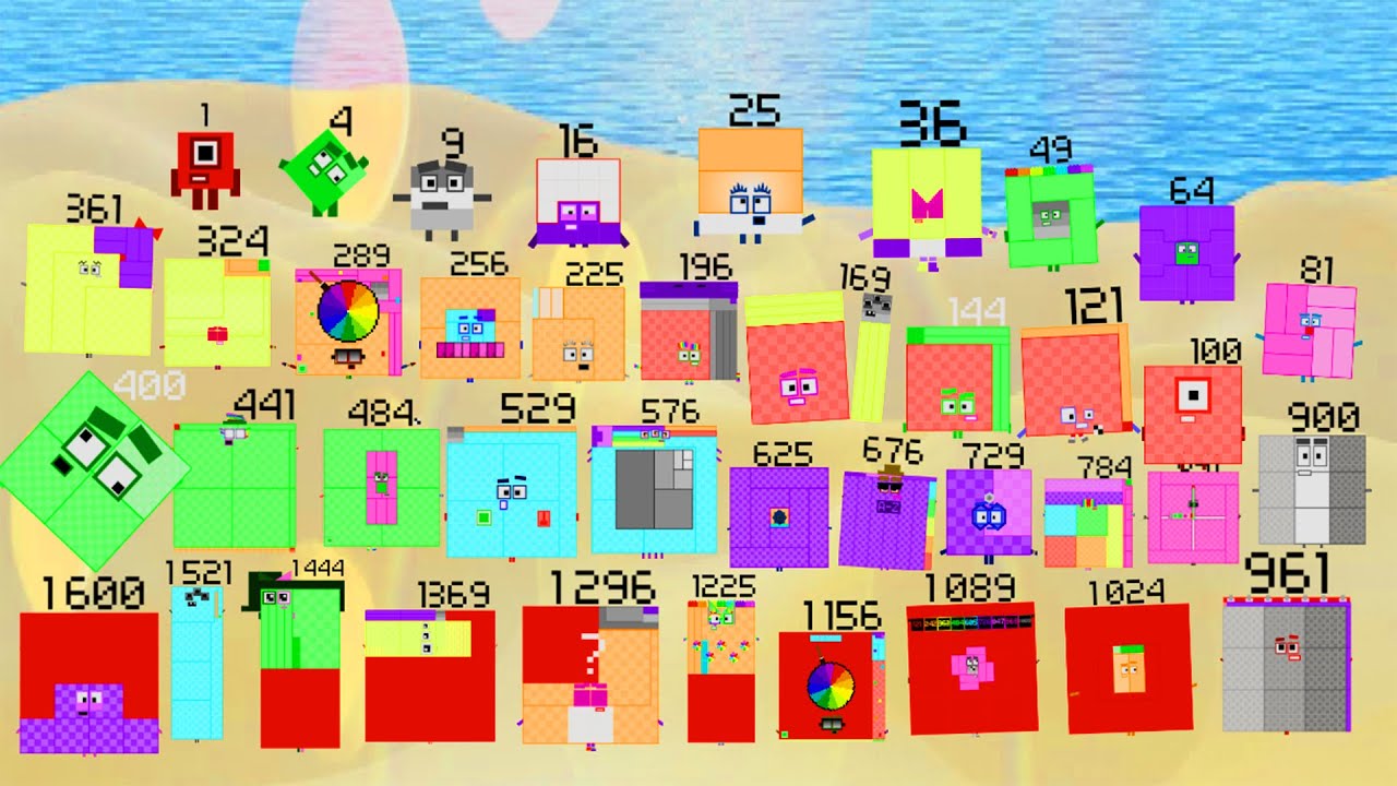 backnumber oneroom 会報 1〜23 Numberblock Squares Band 1 to 40 - YouTube