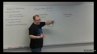 College Level Precalculus - Section 1.5 (Transformations of Functions)