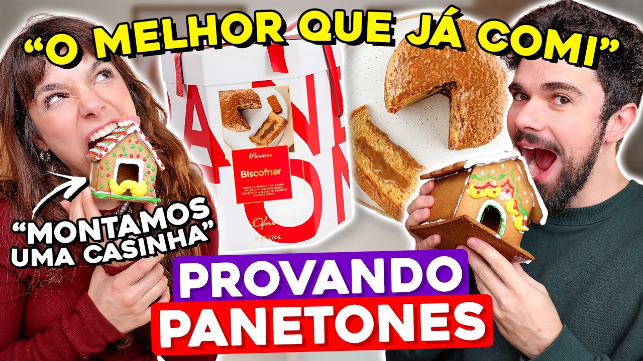 PROVANDO PANETONES e COMIDAS DE NATAL 2025 | Biscofner, Casinha de natal Gingerbread