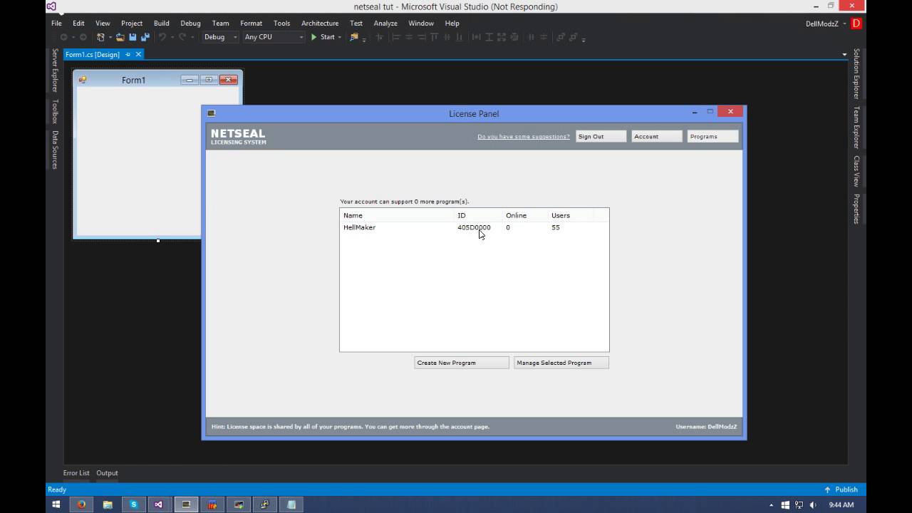 DellModzZ | How To Setup NetSeal On A .Net App in C# + Download - YouTube