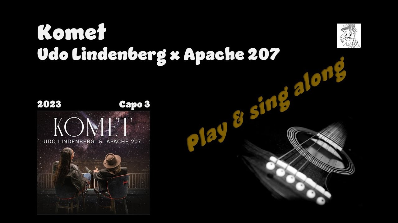 Komet Udo Lindenberg x Apache 207 COVER sing play along chords lyrics Akkorde guitar Gitarre