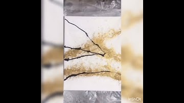 “Gold Fog” | Minimal abstract art demo thats very easy to do!! DIY contemporary painting | Day 109