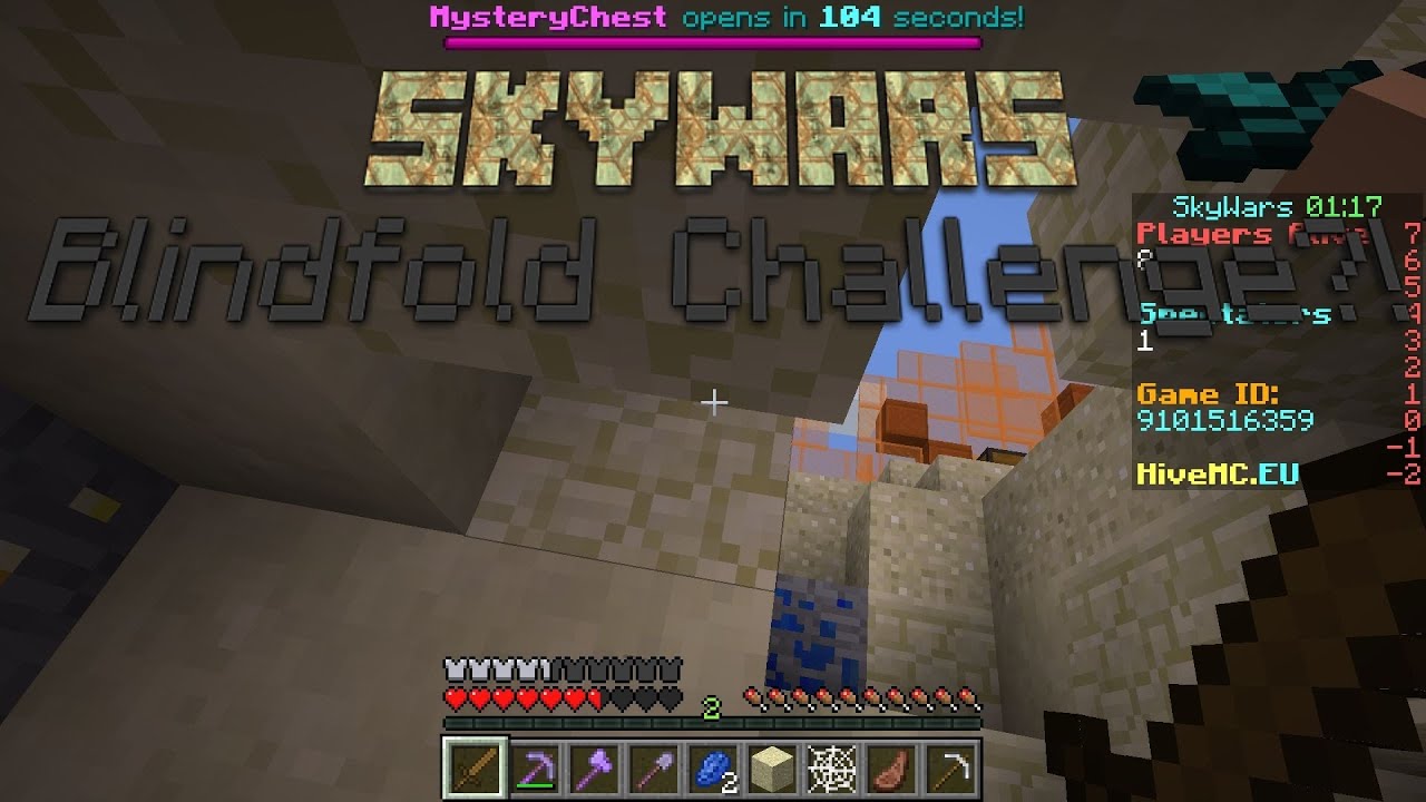 MINECRAFT | SkyWars | Playing Blindfolded?! (ft. JonathanLloyd)