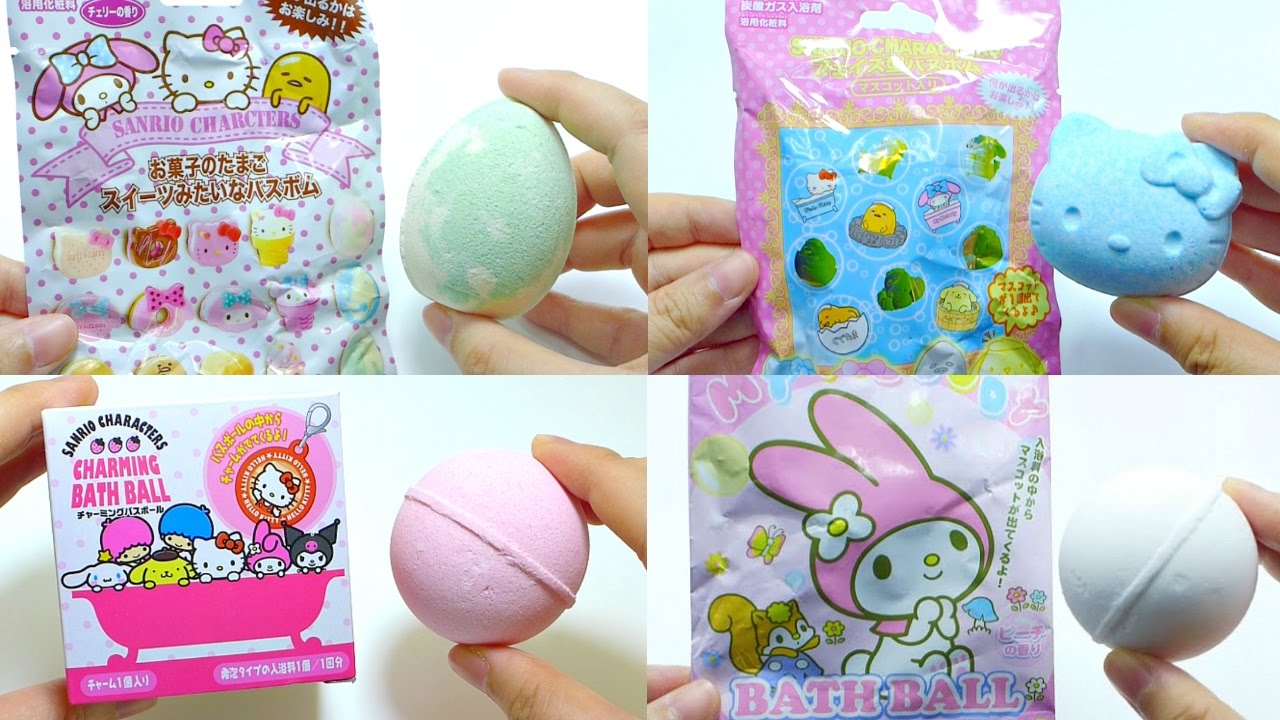 Sanrio Bath Ball Surprises Compilation ASMR Bath Bomb Toys for Kids
