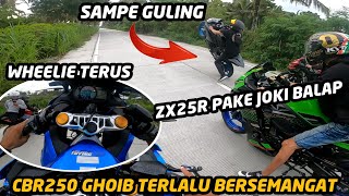 ZX25R PAKE JOKI BALAP TERLALU BERSEMANGAT SAMPE GULING !!