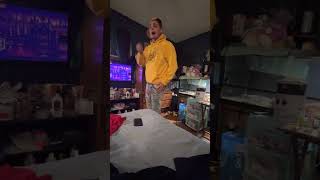 Timothy Campbell from Lockup Raps at home.