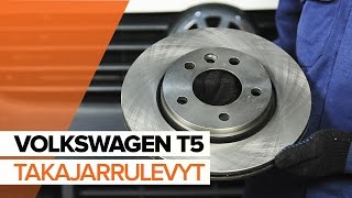 Kuinka korvata Etujarrupalat VW MULTIVAN V (7HM, 7HN, 7HF, 7EF, 7EM, 7EN) - opetusvideo