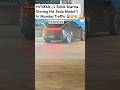HITMAN Rohit Sharma Driving his Tesla Model Y in Mumbai traffic #Shorts#India#car#cricket