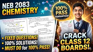 Neb 2083 Chemistry Fixed Questions Class 12 Boards 100% Pass Strategy Most Important Solutions