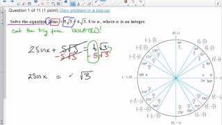Class 36 Section 6.5(1) Solving Trigonometric Equations