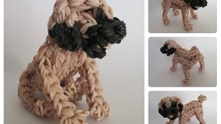 DIY Rainbow Loom pug puppy Part 2/2 Loombicious