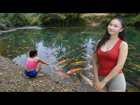 How to Catch Fish in the Wild River: Incredible Bare Hand Skills of a Village Girl!