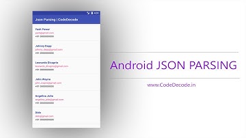Android JSON Parsing Tutorial | CodeDecode