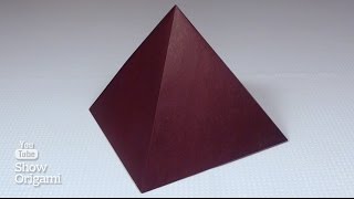 Origami paper pyramid of Cheops