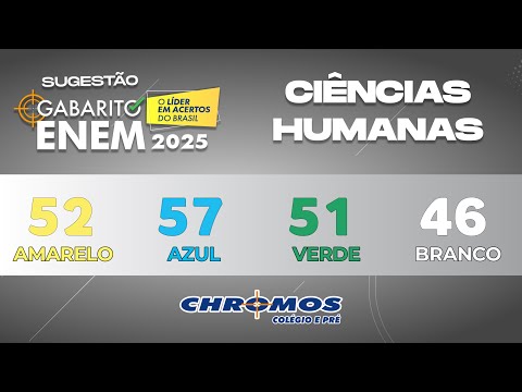Gabarito ENEM 2025 CHROMOS - Prova Amarela: Questão 52 | Ciências Humanas
