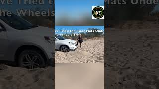 Woman Rescues Stuck SUV from Sandy Trap! #shorts