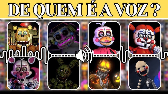 Quiz de qual os nomes de animatronics de fnaf