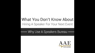 Why Work With A Speakers Bureau
