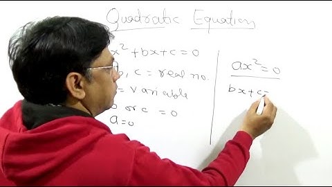 Quadratic Equation with example  in Hindi Lec-1| Business Maths | Maths|BBA|B.Com.|BCA|MBA