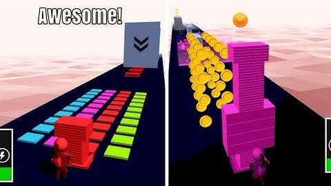 STACK COLORS! game MAX LEVEL 🌈💙🤑 Gameplay All Levels Walkthrough iOS, Android New Game 3D Level 4-5